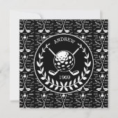 Stilvolle Golfveranstaltung Einladung (Vorderseite)