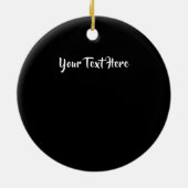 Stilvolle gotische Schwarz Emo Personalisierter Fo Keramik Ornament (Hinten)