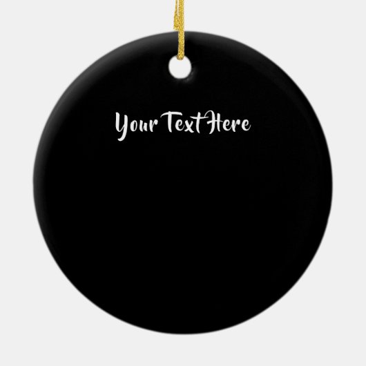 Stilvolle gotische Schwarz Emo Personalisierter Fo Keramik Ornament (Hinten)