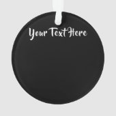 Stilvolle gotische Schwarz Emo Personalisierter Fo Ornament (Rückseite)