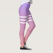 Stilvolle Gradientenrosa lila Trainingszeit Leggings (Rechts)
