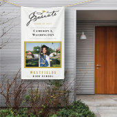 Stilvolle Graduate Script 1 Foto Graduation Party Banner
