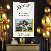 Stilvolle Graduate Script 1 Foto Graduation Party Banner