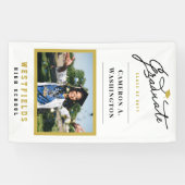 Stilvolle Graduate Script 1 Foto Graduation Party Banner (Horizontal)