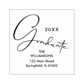 Stilvolle Graduate Script-Rücksendeadresse Gummistempel (Prägung)