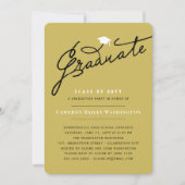 Stilvolle Graduate Script Simple Graduation Party Einladung (Vorderseite)