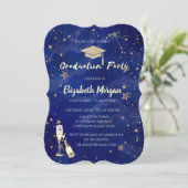 Stilvolle Graduierungskappe, Abschluss von Weingla Einladung (Stehend Vorderseite)