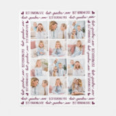 Stilvolle GRANDMA Personalisiert 12 Foto Collage Fleecedecke (Vorderseite)