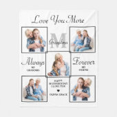 Stilvolle GRANDMA Personalisiert 5 Foto Collage Fl Fleecedecke (Vorderseite)