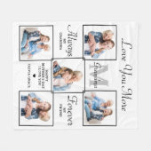 Stilvolle GRANDMA Personalisiert 5 Foto Collage Fl Fleecedecke (Vorderseite (Horizontal))