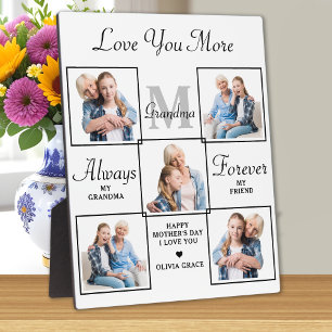 Stilvolle GRANDMA Personalisiert 5 Foto Collage Fotoplatte
