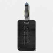 Stilvolle Grau Red Monogram Modern Gepäckanhänger (Rückseite vertikal)