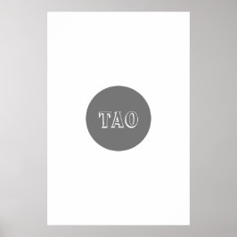 Stilvolle, grau-weiße Abstrakte geometrische Form Poster