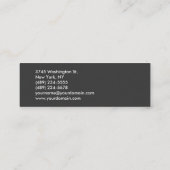 Stilvolle, graue, gestreifte Visitenkarte (Rückseite)