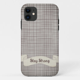 Stilvolle graue Gingham Kariert iPhone Case