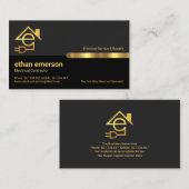 Stilvolle graue Layers Gold Tab Letter E Electrici Visitenkarte (Vorne/Hinten)
