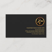 Stilvolle Graue Layers Red Line Waiter Butler Visitenkarte (Rückseite)