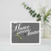 Stilvolle Graue neue Adresse Ankündigung Postkarte (Stehend Vorderseite)