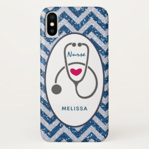 Stilvolle graue Pflege‑Stethoskop‑Illustration Case-Mate iPhone Hülle