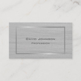 Stilvolle graue Textur Print Eleganter Silberrahme Visitenkarte