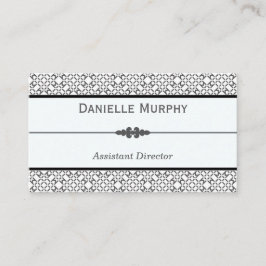 Stilvolle graue und weiße geometrische Verabredung Terminkarte