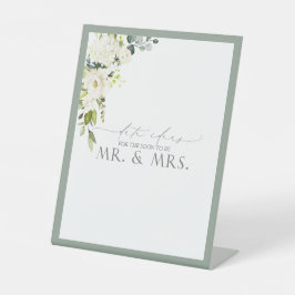 Stilvolle, graue Wasserfarben Sockelschild