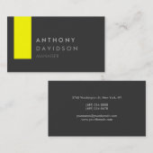 Stilvolle, graugelbe, moderne Visitenkarte (Vorne/Hinten)