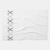 Stilvolle Grauschere Friseur Taylor Geschirrtuch (Horizontal)