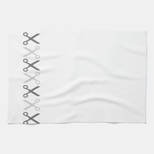 Stilvolle Grauschere Friseur Taylor Geschirrtuch (Horizontal)