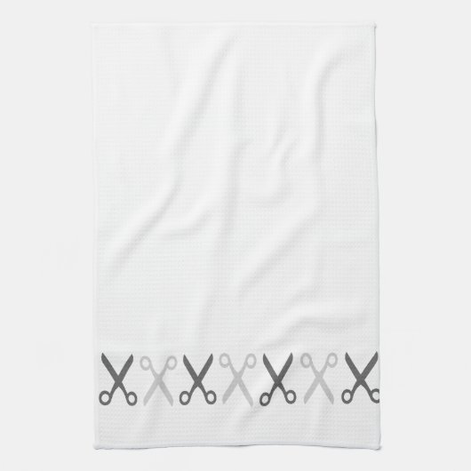 Stilvolle Grauschere Friseur Taylor Geschirrtuch (Vertikal)