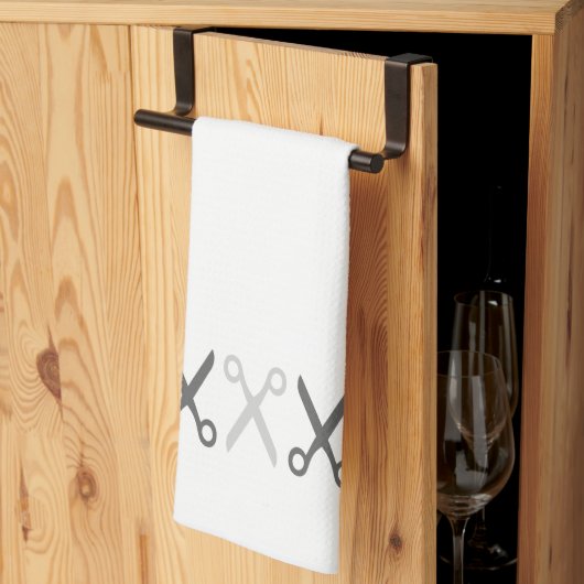 Stilvolle Grauschere Friseur Taylor Geschirrtuch (Drittel gefaltet)