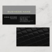 Stilvolle Gray Black Futurist Techno Business Card Visitenkarte (Vorne/Hinten)