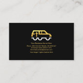 Stilvolle Gray Black Layer Gold Tab Memorial Visitenkarte (Rückseite)