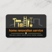 Stilvolle Gray Black Layers Construction Tools Visitenkarte (Vorderseite)