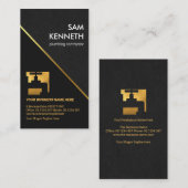 Stilvolle Gray Grunge Gold Faucet Anstich Plumber Visitenkarte (Vorne/Hinten)