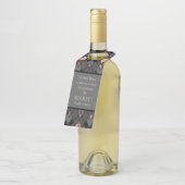 Stilvolle Gray Hostess Geschenk Wein Flasche Hange Flaschenanhänger (Angewinkelt)