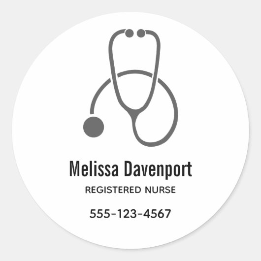 Stilvolle Gray Illustration zur Black Classic Roun Runder Aufkleber (Vorderseite)