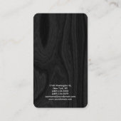 Stilvolle Gray Moderne Schlichte Berufliche Leitun Visitenkarte (Rückseite)