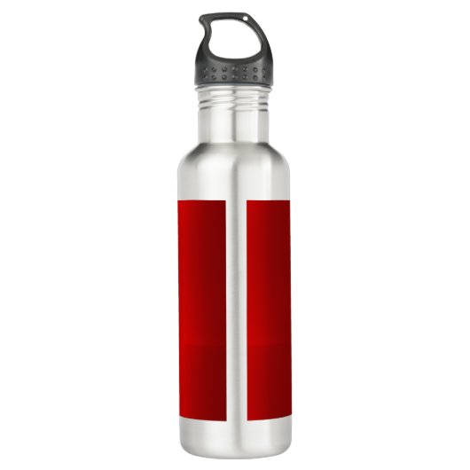 Stilvolle Gray Red Trendy Monogram Edelstahlflasche (Rückseite)
