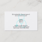 Stilvolle Gray Stethoscope Illustration auf Black Visitenkarte (Rückseite)