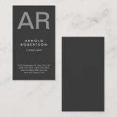 Stilvolle Gray Trendy Consultant Business Card Visitenkarte (Vorne/Hinten)