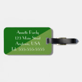 Stilvolle Green 2 Tone Designer Gepäckmarke Gepäckanhänger (Rückseite horizontal)