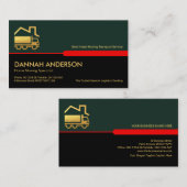 Stilvolle Green Black Layers Gold Zuhause Truck Mo Visitenkarte (Vorne/Hinten)