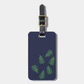 Stilvolle Green Fern Gepäckmarke Gepäckanhänger (Vorderseite vertikal)