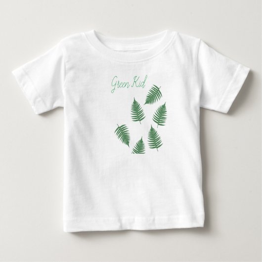 Stilvolle Green Kid Lucky Fern Baby Bodysuit Baby T-shirt (Vorderseite)