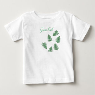 Stilvolle Green Kid Lucky Fern Baby Bodysuit T-shirt