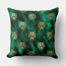 Stilvolle Green und Gold Wild Tiger Face Safari