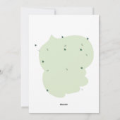 Stilvolle Green & White Geburtstagskarte Feiertagskarte (Rückseite)