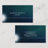 Stilvolle Greeny Blue Schlicht Clean Visitenkarte (Vorne/Hinten)