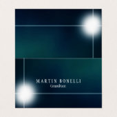 Stilvolle Greeny Blue Schlicht Clean Visitenkarten (Außenseite Aufgefaltet)